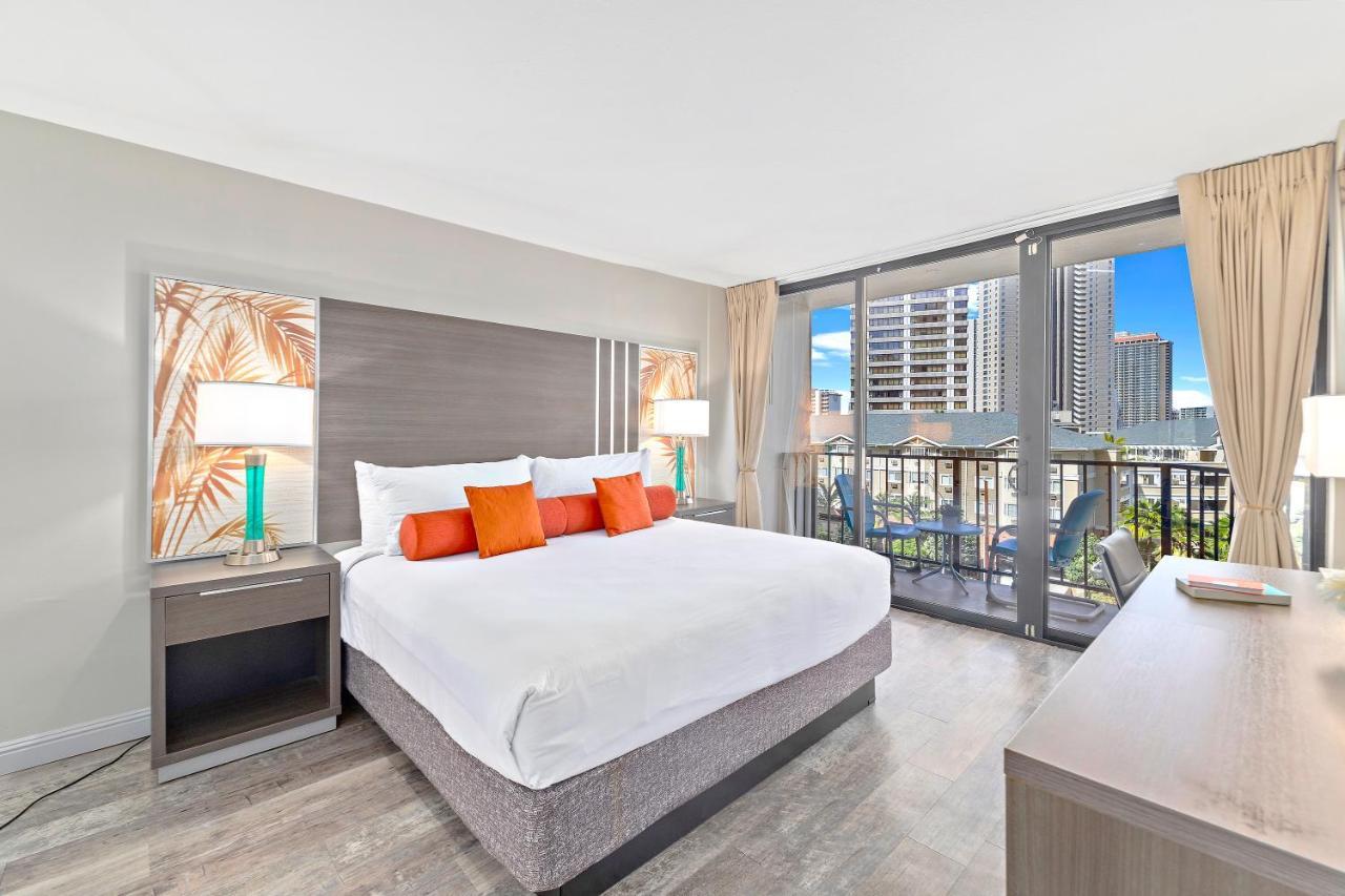 Renovated With City View At Aqua Palms Waikiki هونولولو المظهر الخارجي الصورة