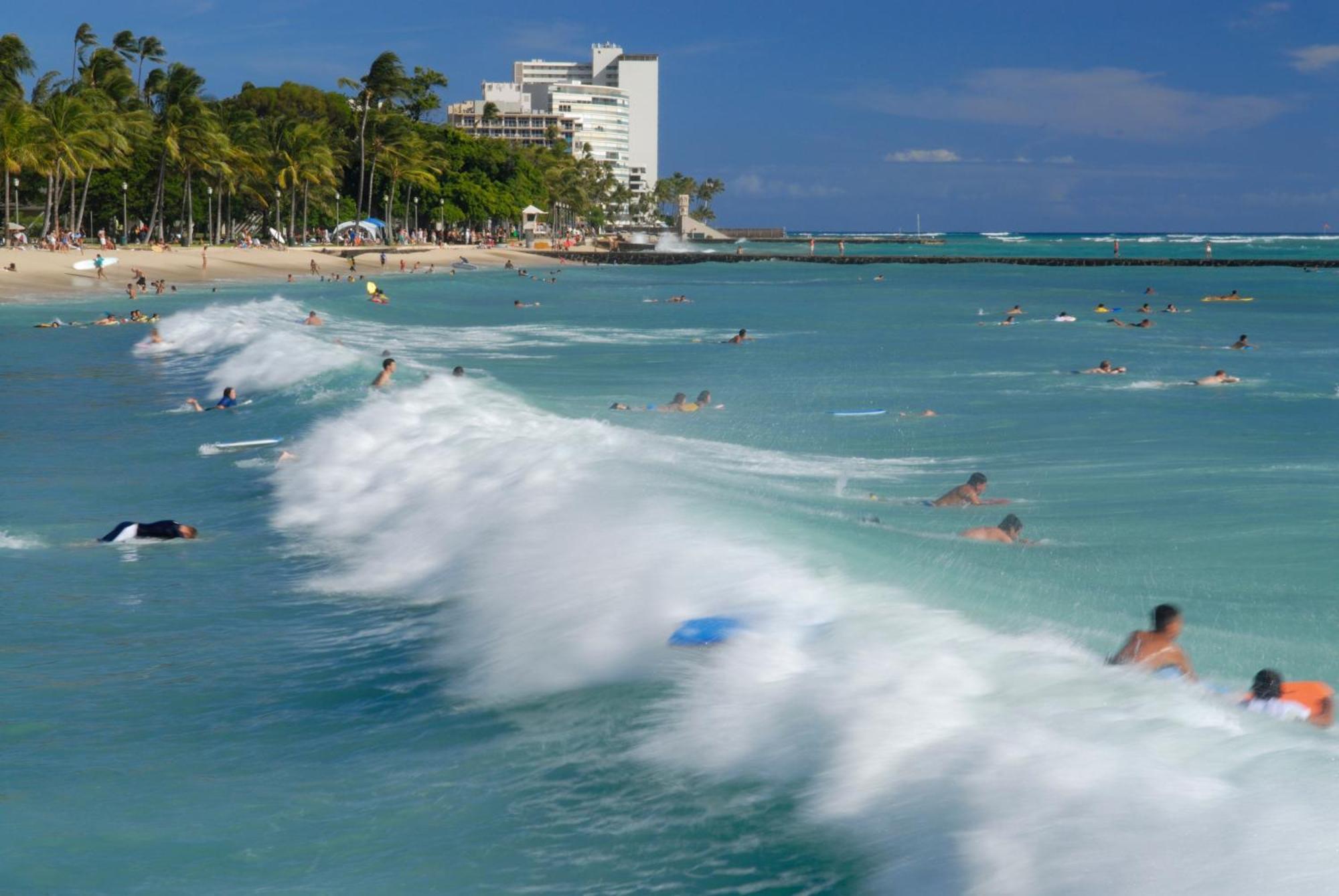 Renovated With City View At Aqua Palms Waikiki هونولولو المظهر الخارجي الصورة
